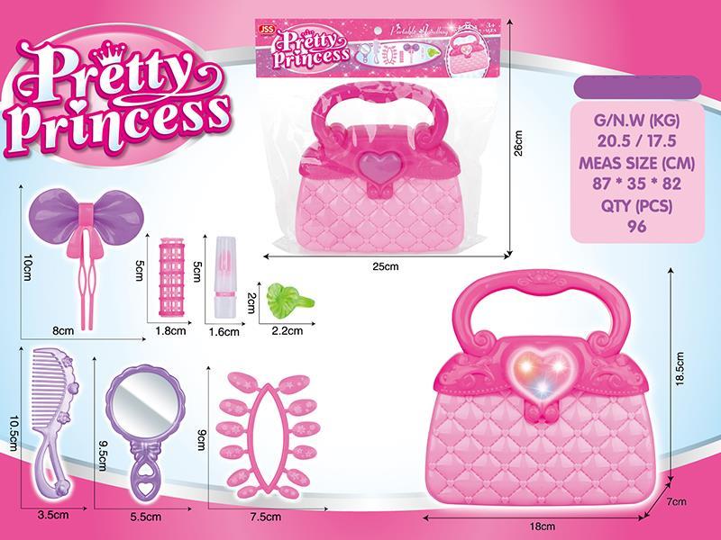 Princess Handbag With Light + Adornment Toys