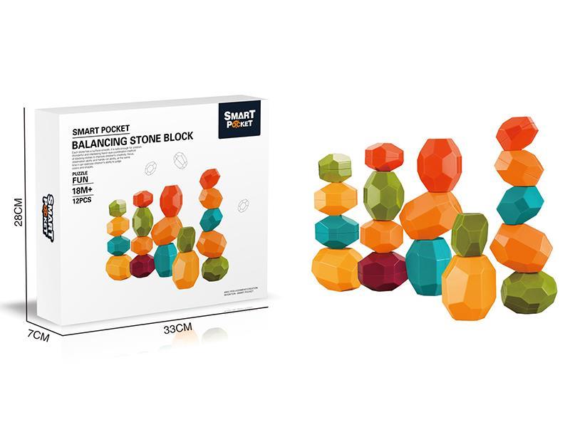 Multicolor Balancing Stone Jenga