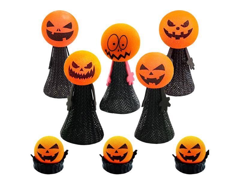 Halloween Pumpkin Head Jumping Bounce Elf 9cm