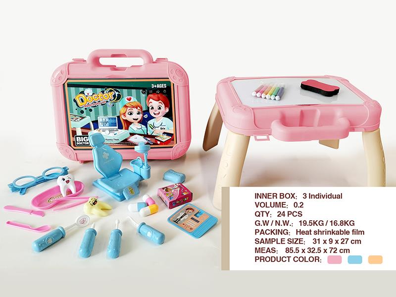 Doctor Toy Writing Board 2 In 1 Portable Storage Case