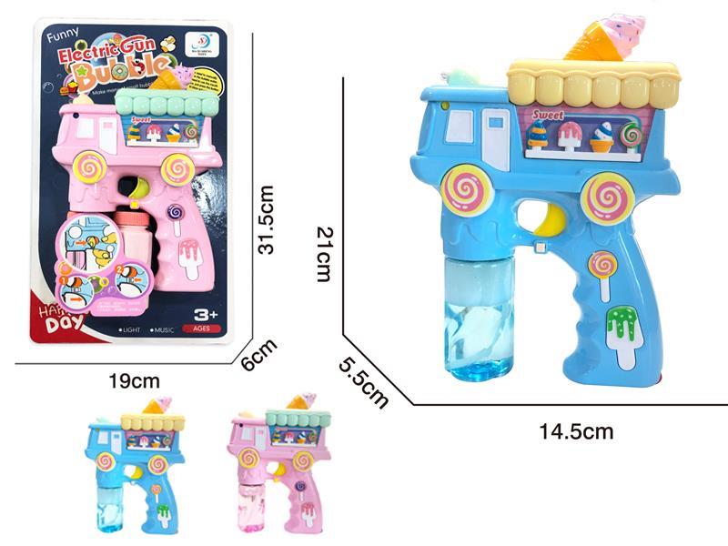 B/O Ice Cream Dessert Car Bubble Gun With Light And Music