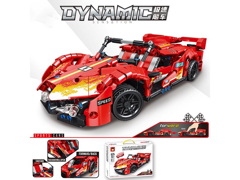 761+PCS Technology Series Building Block Sports Car