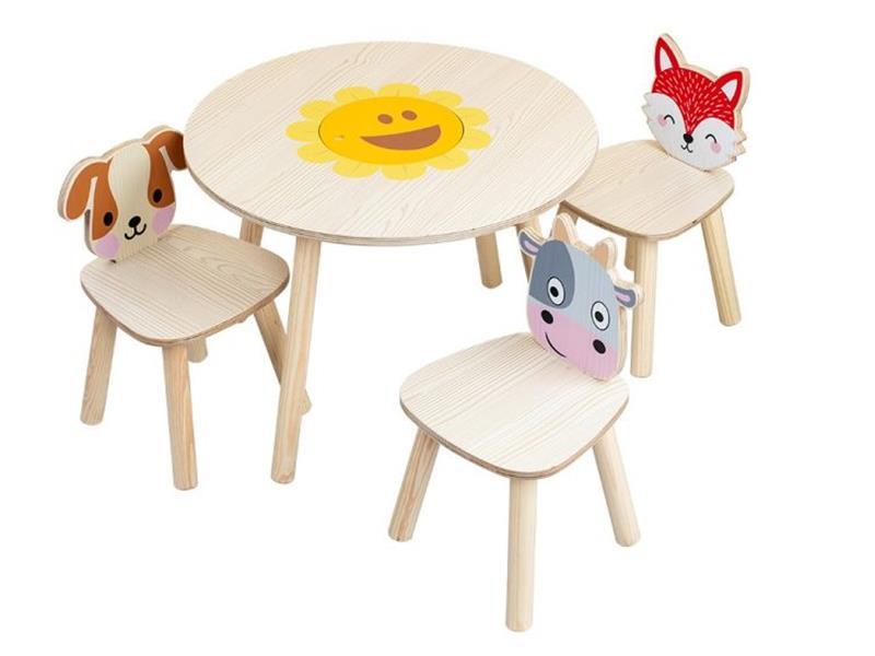 Table With Three Chairs