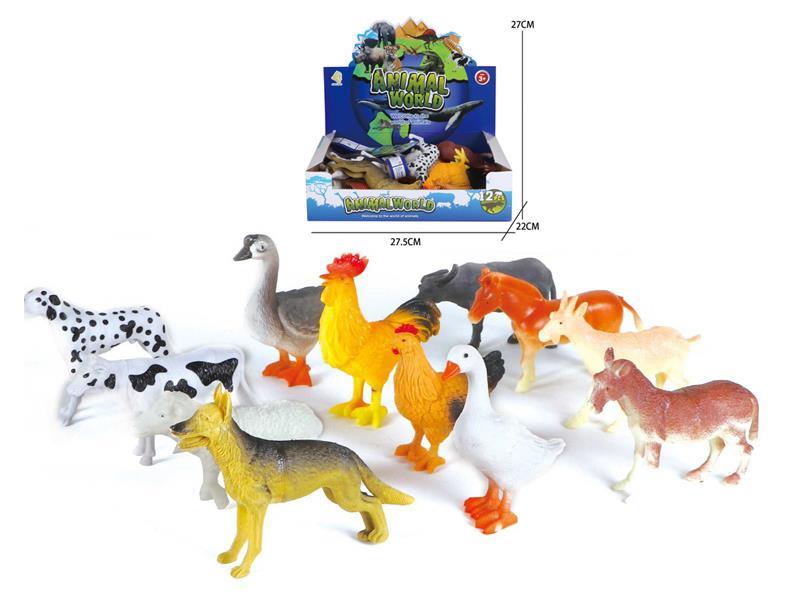12PCS Ranch Animals Toy