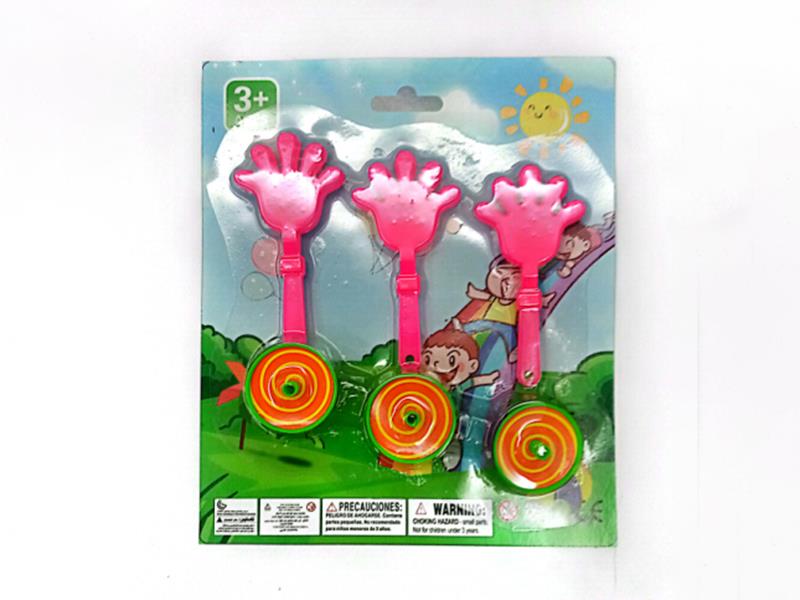 Hand Clapper + Spinning Tops Toys(6PCS)