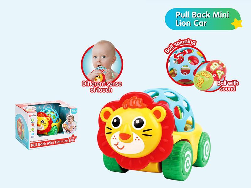 Lion Pull Back Cartoon Car