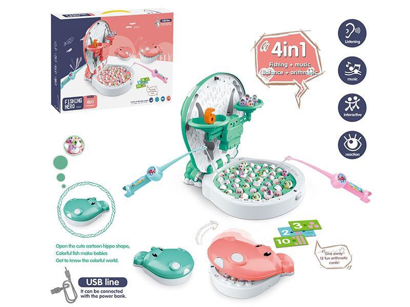 Hippopotamus Balance B/O Fishing Toys