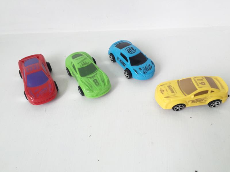 Solid Color Slide Sports Car 4pcs