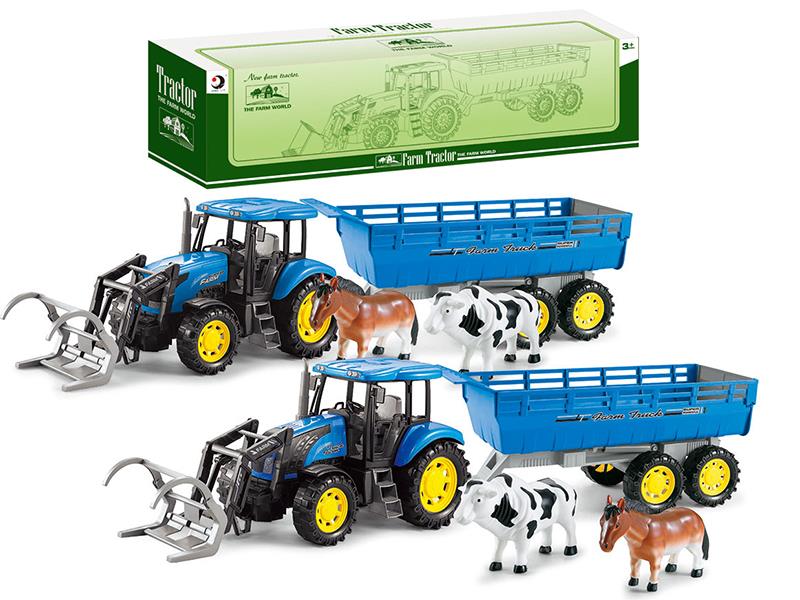 Friction Farm Tractor With Tailer