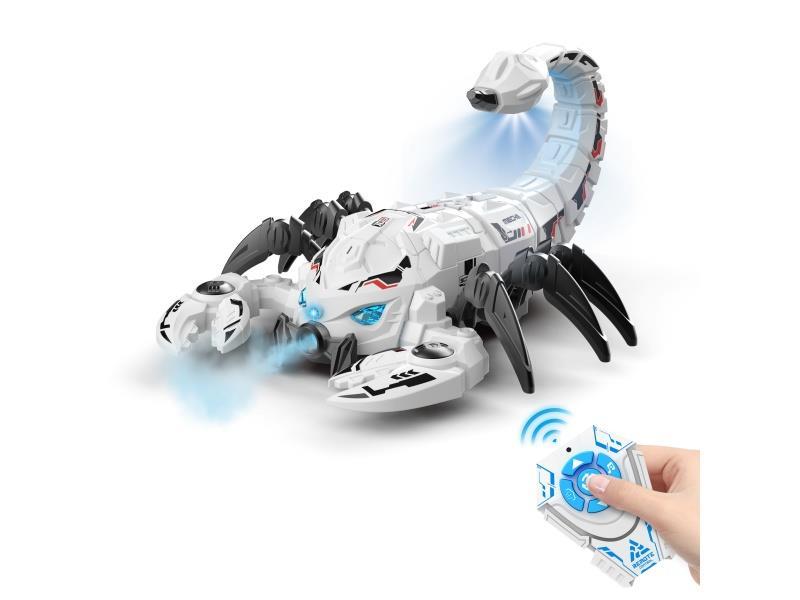2.4G Remote-Controlled Mechanical Scorpion, Limb Swing, With Lights, Remote-Controlled Forward/Backward Movement, Remote-Controlled Spray, Remote-Controlled Music, Remote-Controlled Demonstration.