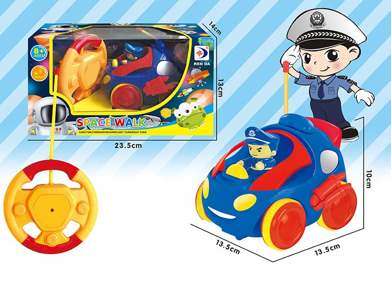 2-Channel Remote Control Police Cartoon Car