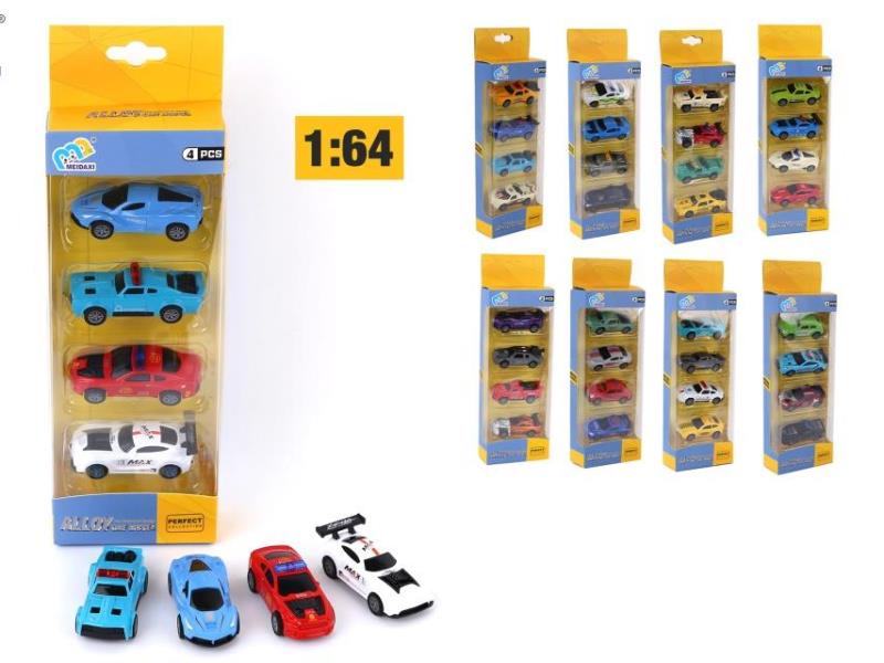 1:64 Boilback Alloy Car 4 Sets (9 Mixed Sets)