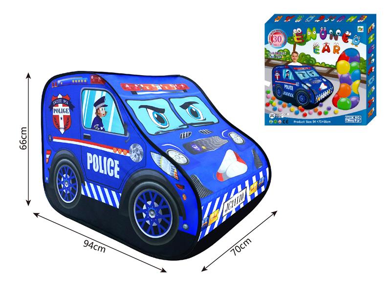 Children Police Car Tent + 30 Balls