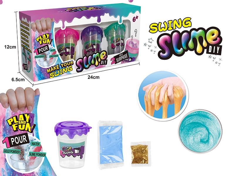 DIY Glitter Slime 3PCS