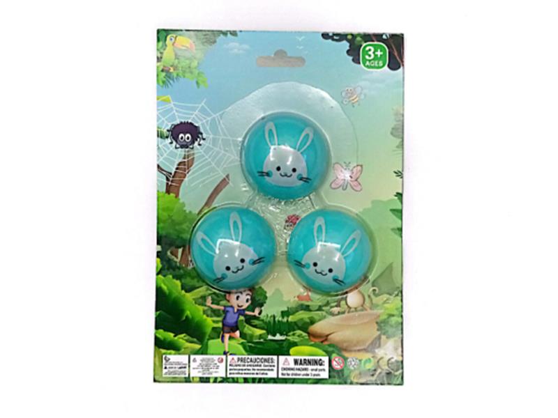 Rabbit Half Ball Shape Pull Back Cars 3PCS