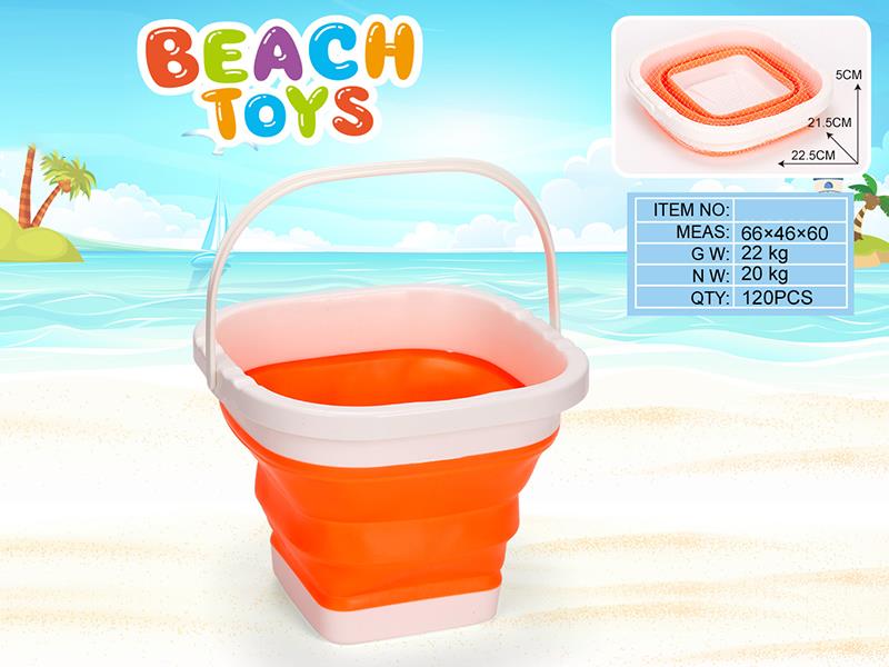 Square Folding Sand Bucket 1PCS