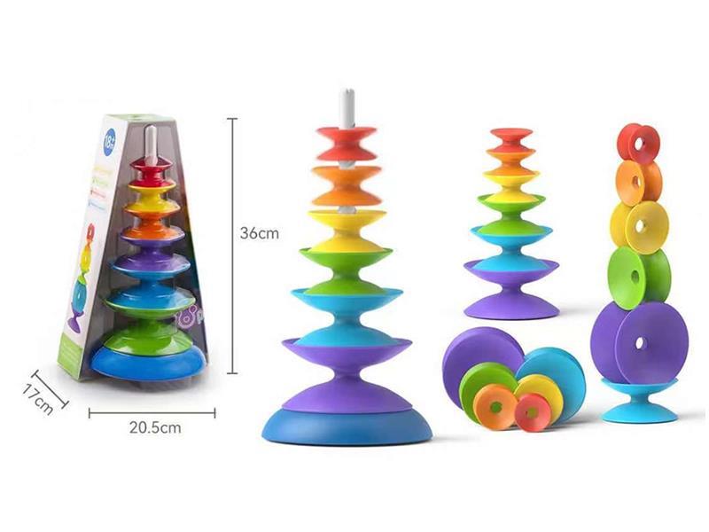 Rainbow Rotating Jenga