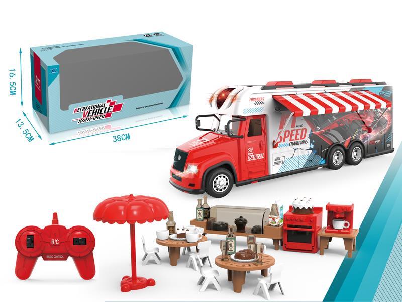 24.G R/C Small Red RV With Light And Sound - Advertising Car
