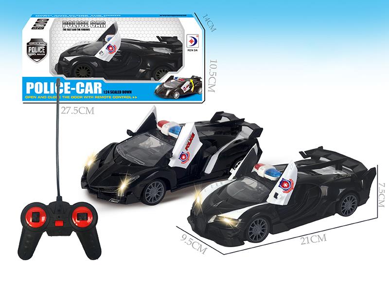1:24 Remote Control One-Key Door Opening Simulated Lamborghini Veneno/Bugatti Police Car