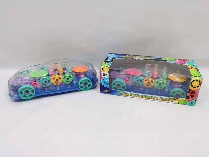 B/O Go And Bump Transparent Gear Car With Light And Music