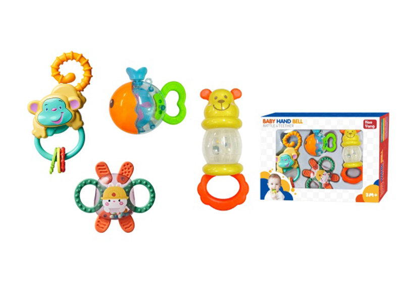 Baby Rattle Teether 4PCS