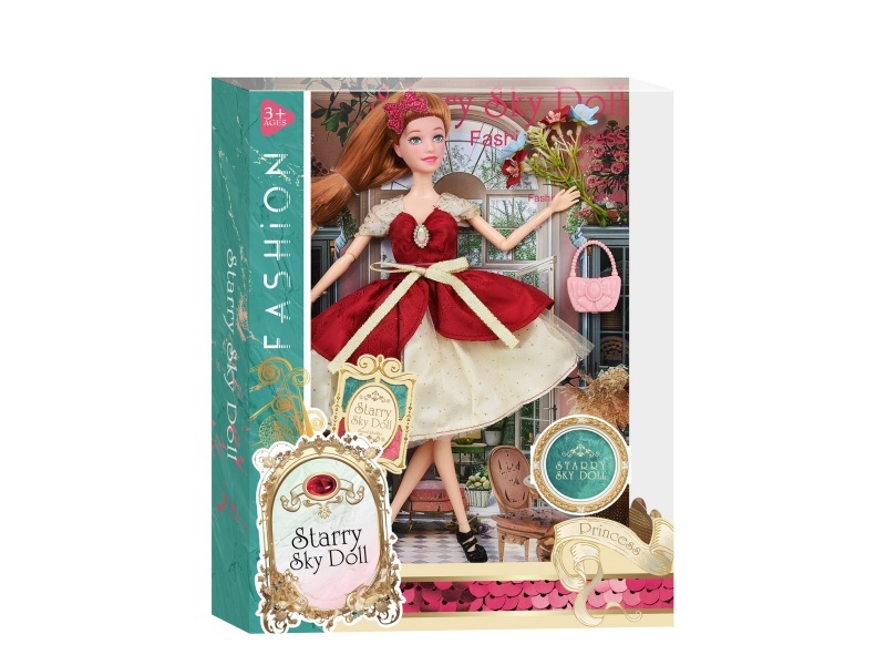 11.5-Inch 11-Joint Elegant And Fashionable Princess - Exquisite Plastic Bag - Realistic Bouquet