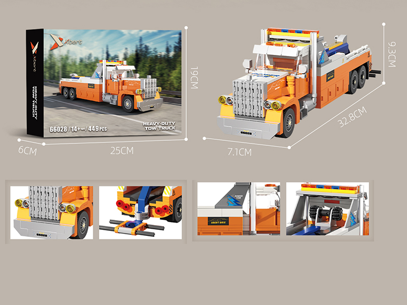 Heavy-Duty Tow Truck Model Building Blocks 449PCS
