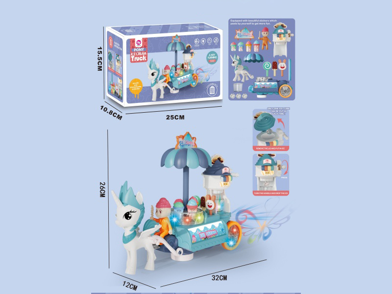 Electric Universal Light Unicorn Ice Cream Truck