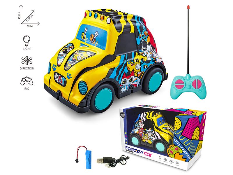 27M 4-Channel Remote Control Cartoon Car(Included Batteries)