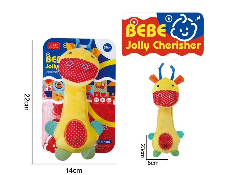 Baby Educational Plush Soothing Toy, Little Donkey Hand-Held Rattle Bb Stick