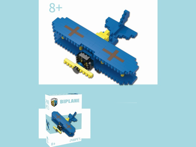 Aircraft Series - 248 PCS Of Biplane Building Blocks