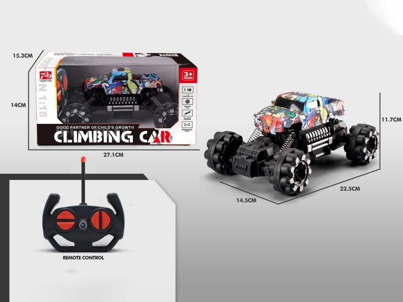 1:18 Graffiti Remote Control Climbing Car
