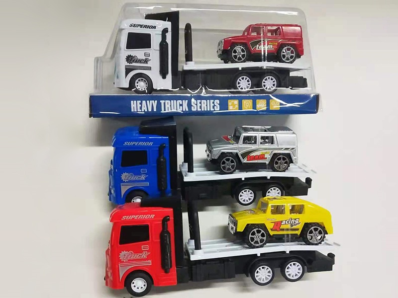 Friction Heavy Truck With Hummer Cars
