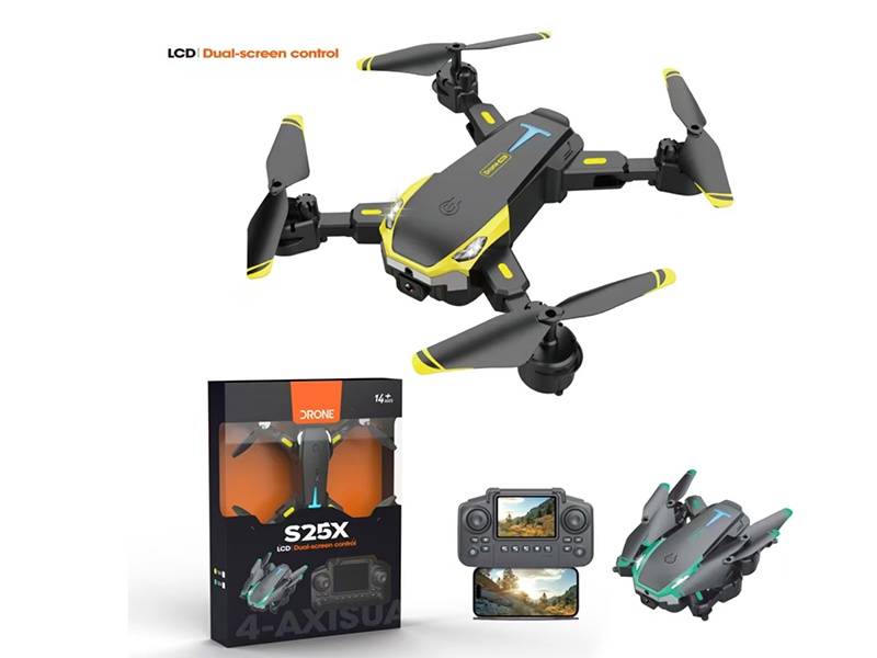 2.4G Dual-Screen Remote Control Quadcopter (Flow Field Version, Dual Cameras / Three-Sided Obstacle Avoidance)