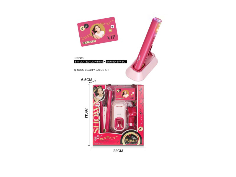 Simulated Hair Care Set (4-Piece Set With Straightening Rods)