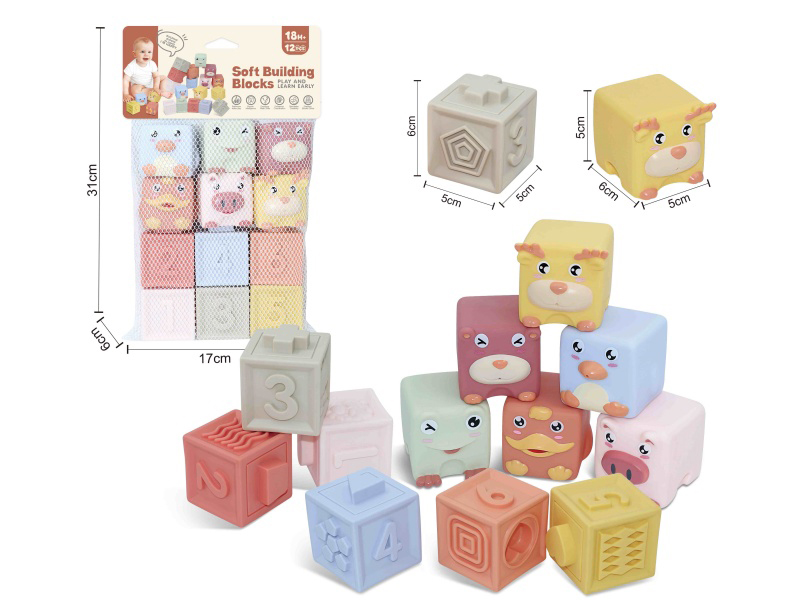 Animal & Constellations Numbers Soft Building Blocks 12PCS