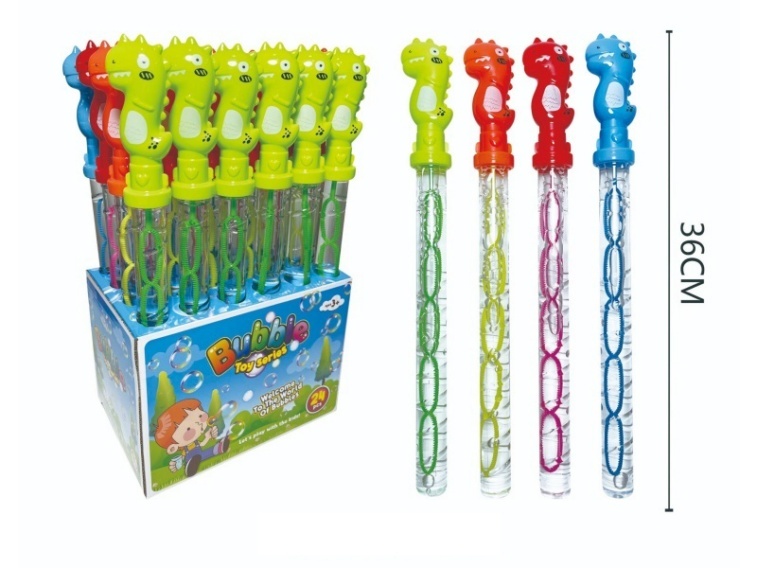 Tyrannosaurus Rex Bubble Sticks (36Cm, 4-Color Mixed Pack) 24 PCS