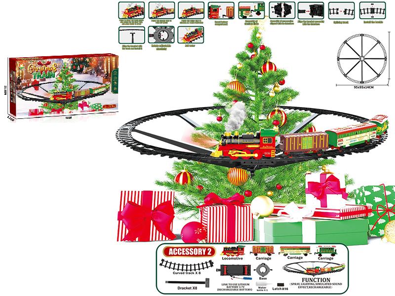 Classical Steam Electric Rail Train(Christmas Edition)