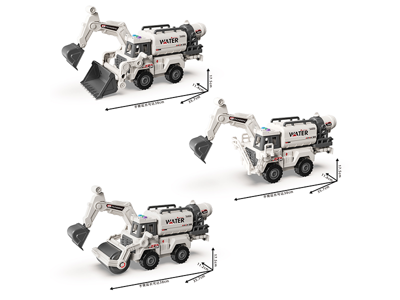 1:16 Friction Multifunctional Excavation Engineering Truck With Sound And Lights, Spray