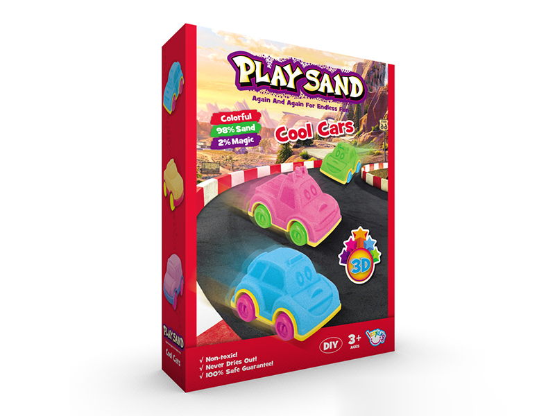 3D Car Space Soil Play Set(500g Sand/2 Colors + 1 Set Of Accessories + Sand Table)