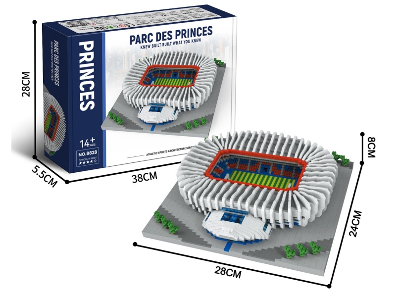 Parc Des Princes Stadium Miniature Small Particle Building Blocks 3782pcs