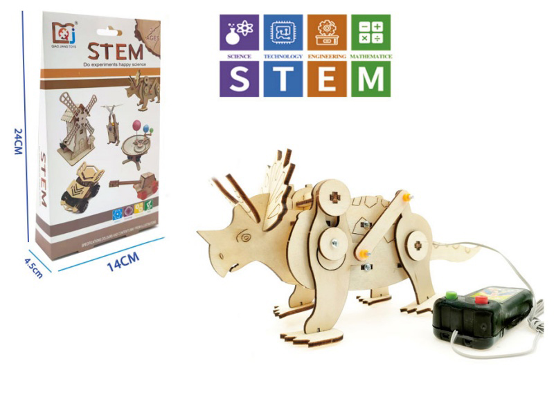 DIY Wooden Wire Control Triceratops