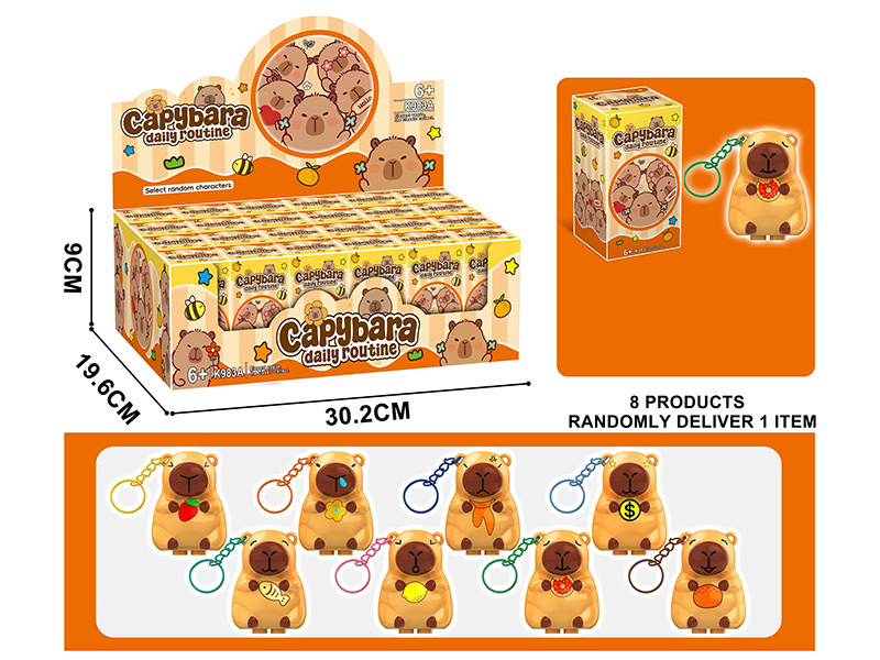Capybara Keychain Blind Box 24pcs