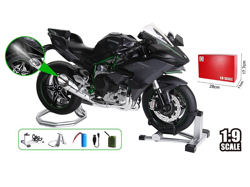 1:9 Slide Alloy Motorcycle Silver Grey Racing Track Edition