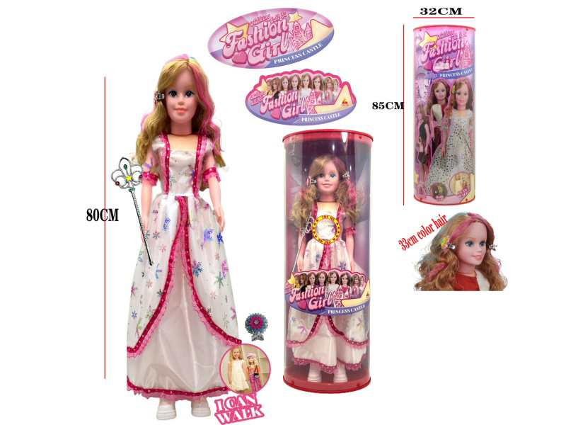 80cm Fashion And Walking Doll With Music(2xAG3 Batteries)