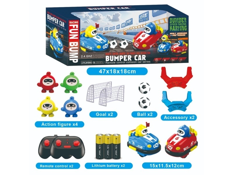 2.4G Remote Control Bumper Car With Football Kick, Regular Battery Version