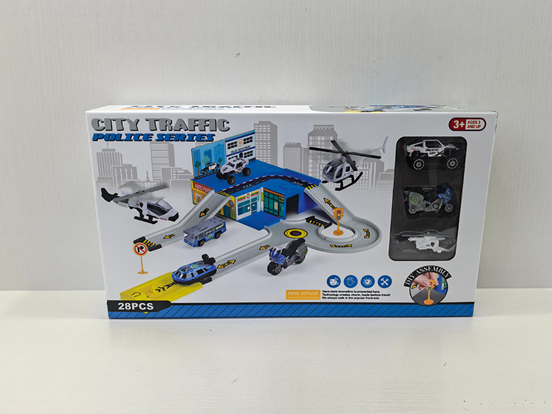 City Traffic Police Series Rail Car Toy