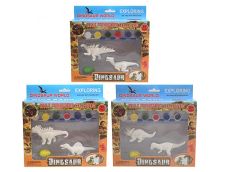 DIY Coloured Drawing Dinosaur Toys