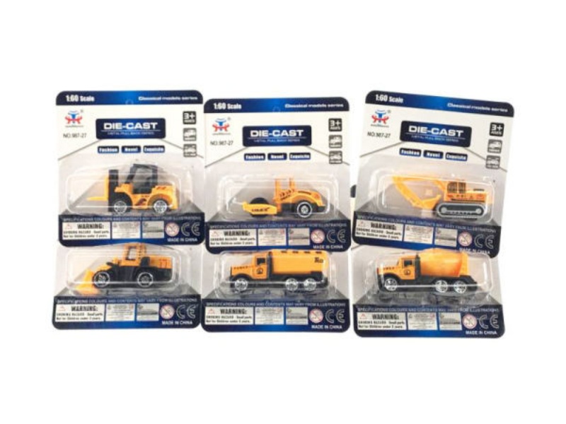 Sliding Alloy Engineering Car