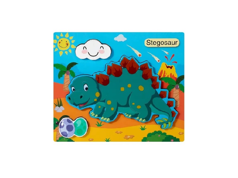 Wooden 3D Jigsaw Puzzle - Stegosaurus